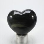 Obsidian Rainbow Sheen Crystal Heart ~45mm
