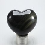 Obsidian Rainbow Sheen Crystal Heart ~45mm
