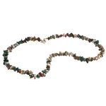 Ocean Jasper Gemstone Chip Necklace with Clasp
