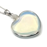 Opalite & Moonstone Heart Pendant ~35mm