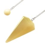 Yellow Calcite Crystal Pendulum