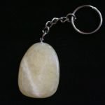 Yellow Calcite Disc Fob Keyring