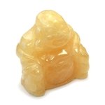 Orange Calcite Sitting Buddha Statue