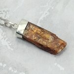 Orange Kyanite Healing Crystal 925 Silver Pendant ~29mm