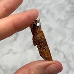 Orange Kyanite Healing Crystal 925 Silver Pendant ~38mm