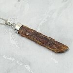 Orange Kyanite Healing Crystal 925 Silver Pendant ~43mm