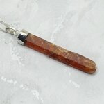 Orange Kyanite Healing Crystal 925 Silver Pendant ~45mm