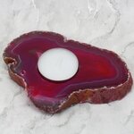 Pink Agate Tealight Candle Holder ~128x85mm