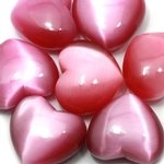 Pink Cat's Eye Heart ~45mm