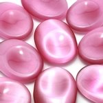 Pink Cat's Eye Thumb Stone ~40mm