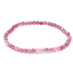 Pink Tourmaline 3.5mm Faceted Mini Bead Bracelet