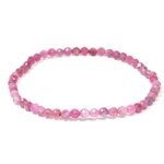 Pink Tourmaline 3mm Faceted Mini Bead Bracelet