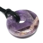 Pisces Birthstone Necklace - Amethyst Donut