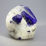 Polished Lapis Crystals on White Quartz ~52x53mm