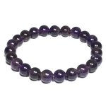 Amethyst 8mm Round Bead Bracelet