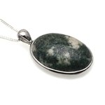 Preseli Bluestone & Silver Pendant ~31mm