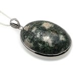 Preseli Bluestone & Silver Pendant ~41mm