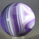 Purple Banded Agate Crystal Sphere ~46mm
