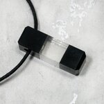 Quartz & Obsidian Necklace - 28mm