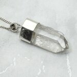 Quartz Point 925 Silver Pendant  ~29mm