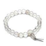 Stretch Elastic Glass Bead Power Bracelet - Multi-Color, 8mm Round Beads