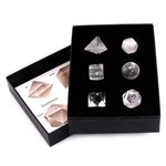 Quartz Six Piece Platonic Solids Crystal Set