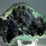 Rainbow Aura Quartz Crystal Geode ~108mm