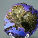 Rainbow Aura Quartz Crystal Geode ~71mm