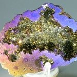 Rainbow Aura Quartz Crystal Geode ~74mm