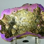Rainbow Aura Quartz Crystal Geode ~88mm