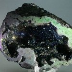 Rainbow Aura Quartz Crystal Geode ~93mm