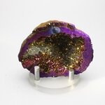 Rainbow Aura Quartz Geode ~67mm