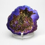 Rainbow Aura Quartz Geode ~70mm