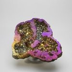 Rainbow Aura Quartz Geode ~77mm