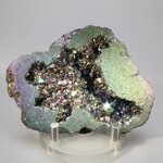 Rainbow Aura Quartz Geode ~78x57mm