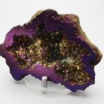 Rainbow Aura Quartz Geode ~85mm