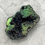 Rainbow Aura Quartz Geode ~93x59mm