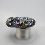 Rainbow Aura Tektite Tumblestone ~35mm