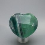 Rainbow Fluorite Crystal Heart ~45mm
