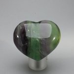 Rainbow Fluorite Crystal Heart ~45mm