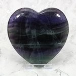 Rainbow Fluorite Crystal Heart - Large ~96mm