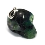 Rainbow Fluorite Crystal Skull Pendant ~ 20mm