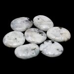 Rainbow Moonstone Flat Tumble Stone ~36-38mm