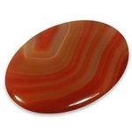 Red Banded Carnelian Palm Stone