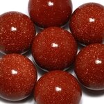 Red Goldstone Crystal Sphere ~25mm