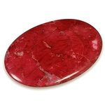 Red Howlite Palm Stone