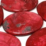 Red Howlite Palm Stone ~70x50mm
