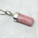 Rhodochrosite 925 Silver Pendant ~23mm