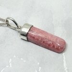 Rhodochrosite 925 Silver Pendant ~27mm