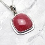 ATTRACTIVE Rhodochrosite & Silver Pendant - Freeform 23mm